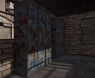 Rusty School Lockers