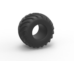 Monster Jam tire 32 Scale 1:25