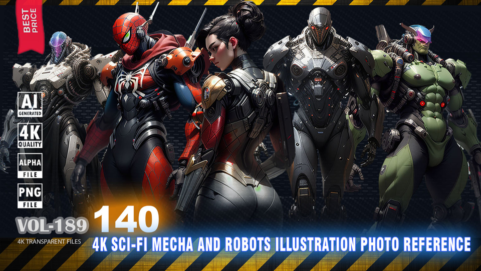 140 4k Sci Fi Mecha And Bots Illustration Refrence