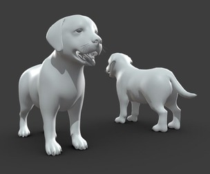 Baby Dog BaseMesh - Topology + UV Map
