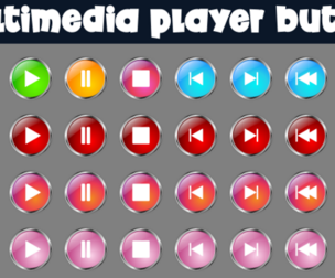 Multimedia GUI icon pack