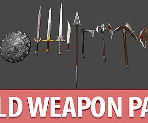 Cold Weapons LowPoly Models Pack