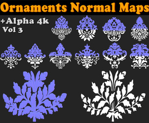85 Ornaments Normal Maps and Alpha Vol 3