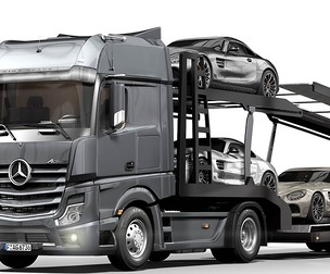 Mercedes truck and car