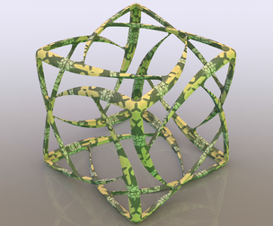 Wireframe Shape Geometric Complex Cube