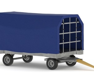 Covered Airport Luggage Trailer