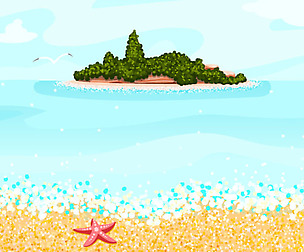 Beach 2D game background