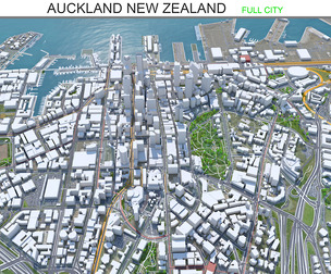 Auckland City New Zealand 3D Model