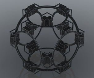 Wireframe Shape Geometric Companion Cube