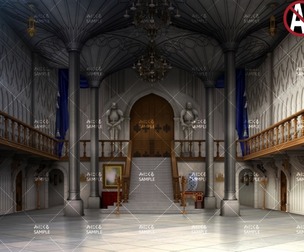 [2D Background] Great hall_daytime - "Fantasy06"