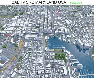 Baltimore City Maryland 3D Model