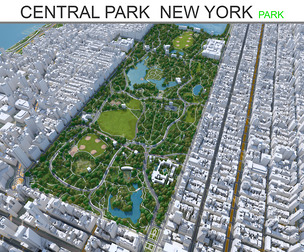 Central Park  Manhattan New York 3d model  17km