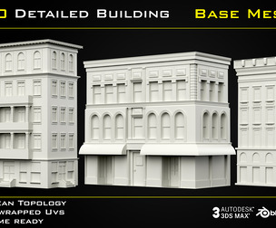 30 Detailed Building Base Mesh - Vol 07