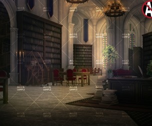 [2D Background] Library_cloudy - "Fantasy06"