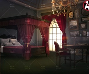 [2D Background] Castle room_cloudy - "Fantasy06"