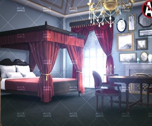 [2D Background] Castle room_daytime - "Fantasy06"