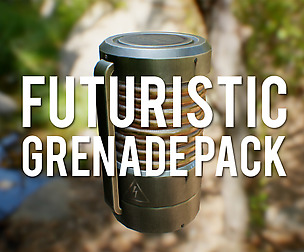 Futuristic Grenade Asset Pack (UE4) - Gameready