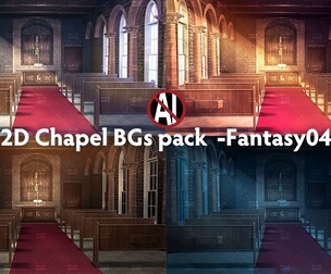 2D Chapel Backgrounds pack -Fantasy04