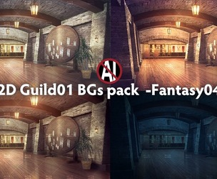 2D Guild01 Backgrounds pack -Fantasy04