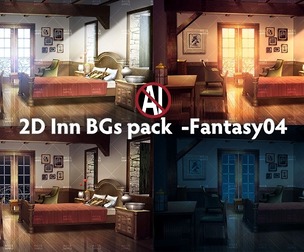 2D Inn Backgrounds pack -Fantasy04