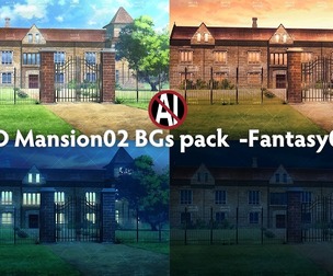 2D Mansion02 Backgrounds pack -Fantasy04