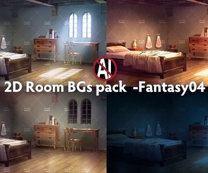 2D Room Backgrounds pack -Fantasy04