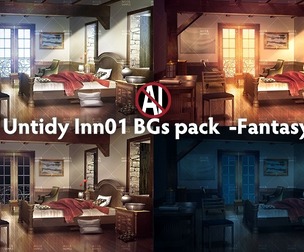 2D Untidy-Inn Backgrounds pack -Fantasy04