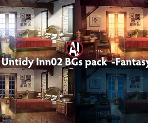 2D Untidy-Inn02 Backgrounds pack -Fantasy04
