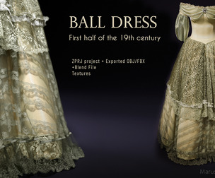 Ball Dress for the first half of the 19th century