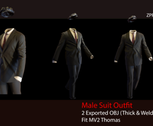 Suit Outfit . (VOL 01) ZPRJ+OBJ+FBX