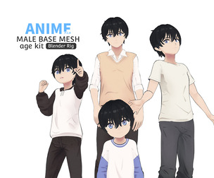 Anime Male Base Mesh Age Kit
