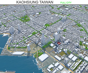 Kaohsiung city Taiwan 3d model