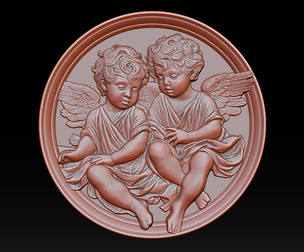 Relief model of two little angels