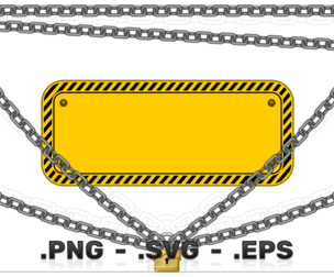 Vector Design Of Chain And Padlock To Decorate