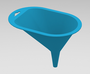 Plastic Slot Shaped Funnel