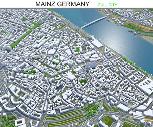 Mainz City 3D Model 40km