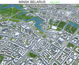 Minsk City 3D Model 60km