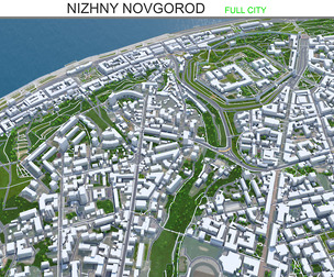 Nizhny city Novgorod 3d model 70km
