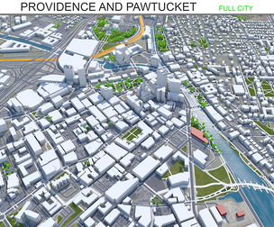 Providence Pawtucket Rhode Island 3d model 30km