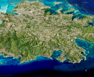 Antigua Islands 3d model terrain