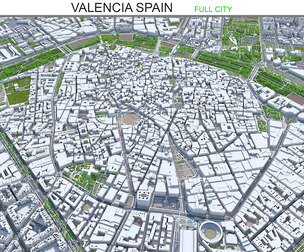 valencia  City Spain 3D Model 70km