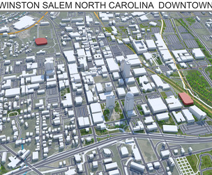 Winston Salem North Carolina USA downtown 5km