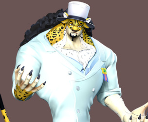 Rob Lucci beast form Leopard - One Piece