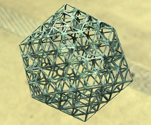 Wireframe Shape Icosahedron Flake