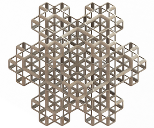 Wireframe Shape Mosely Snowflake