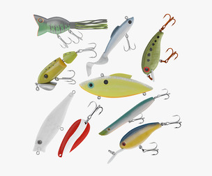 9 Fishing Lures Collection