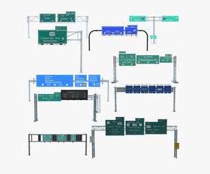 10 Highway Signs Collection