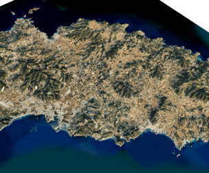 Ibiza island full 3d model terrain