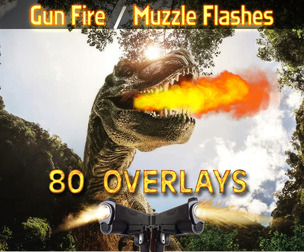 80 Gun Fire, Muzzle Flashes, Weapon Blast