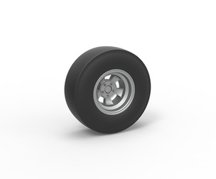 Rear wheel of vintage dragster Scale 1:25